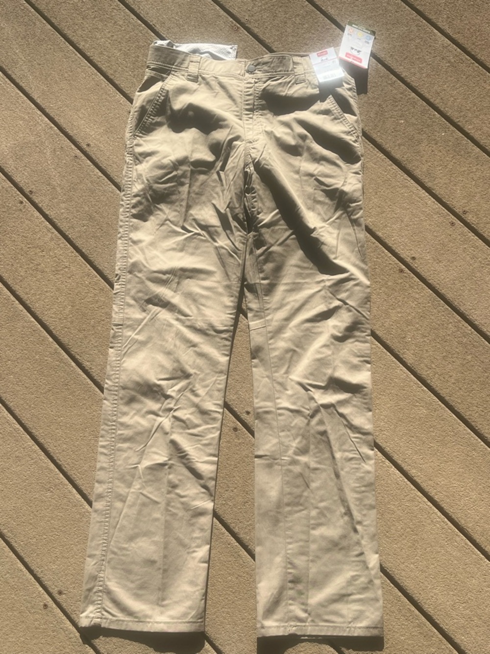 WRANGLER Men's Chino Pants in Khaki - Classic Straight Fit (32X34)